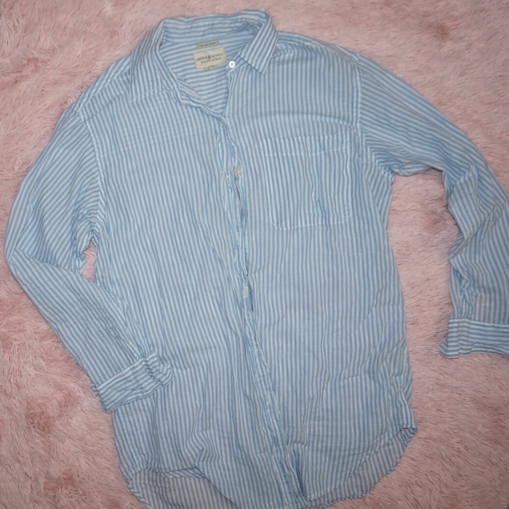 Ralph Lauren denim and supply boyfriend shirt.